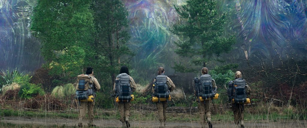 Natalie Portman and her team prepare to enter The Shimmer in 2018's Annihilation.