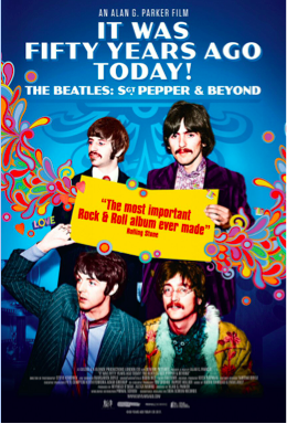 The Beatles Documentary "It Was 50 Years Ago Today" poster.