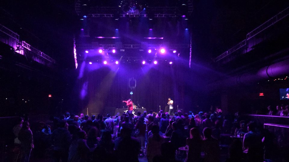 The crowd goes wild at the Neon Spotlight.