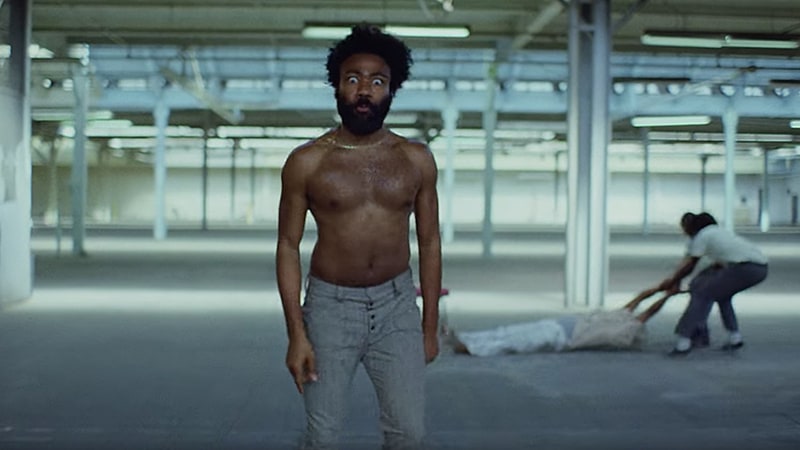 Childish Gambino in the opening scenes of "This is America."