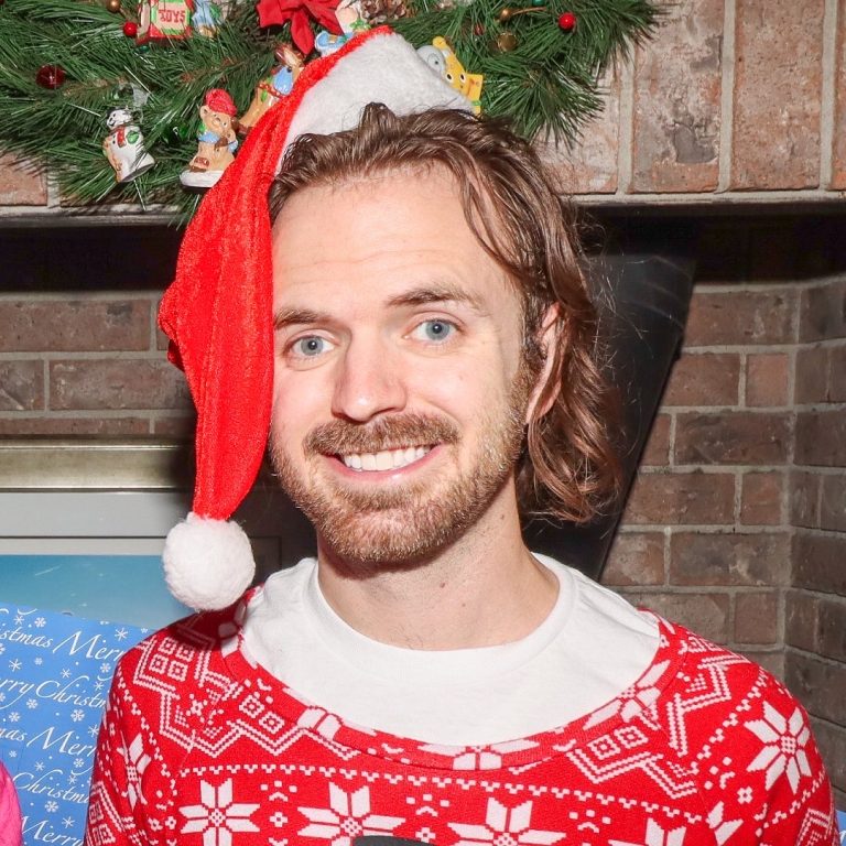 Kevin Bessey, singer songwriter and Las Vegas local, here in Christmas garb
