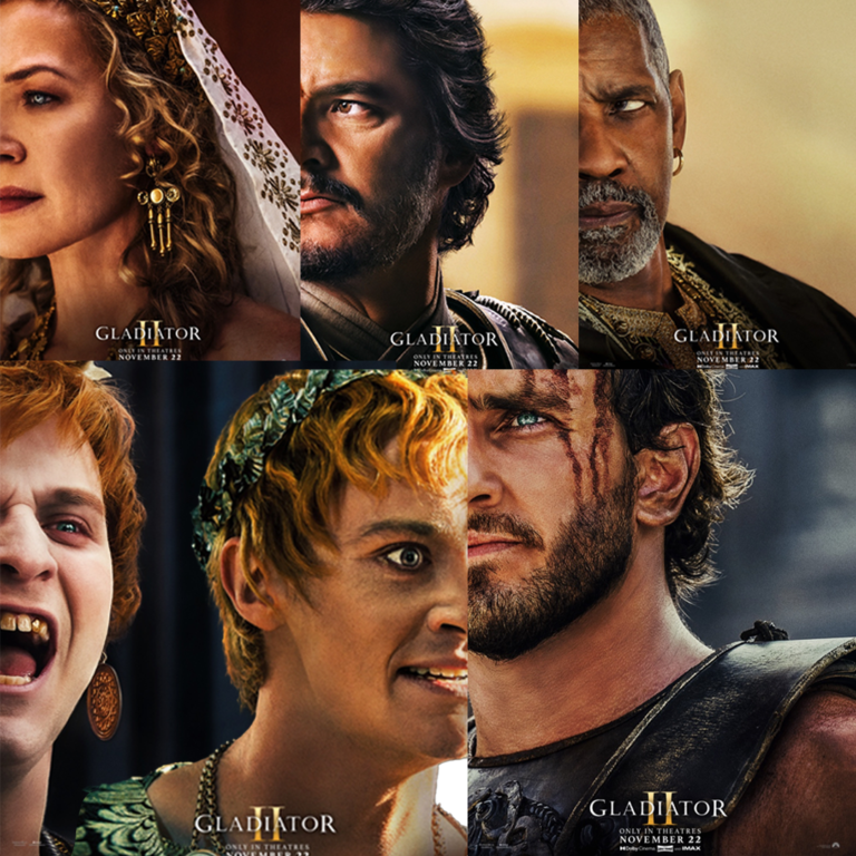 Combined Character Posters for Gladiator II (2024)